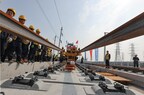 xinhua-silk-road:-track-laying-begins-on-shanghai-suzhou-huzhou-high-speed-railway