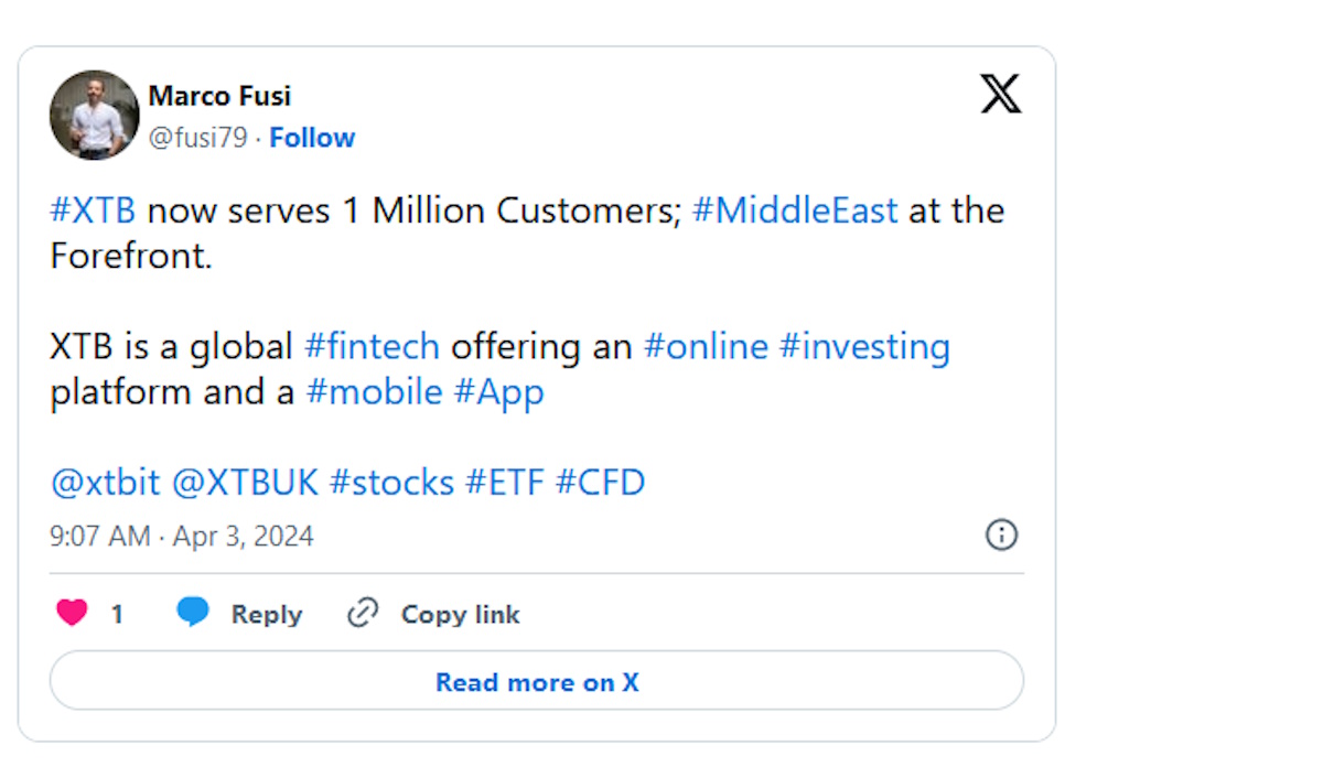 xtb-surpasses-one-million-customer-milestone-amidst-fintech-expansion